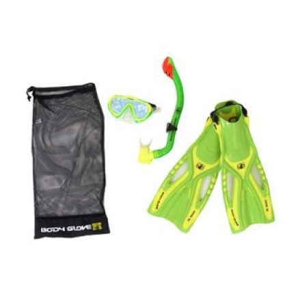 Body Glove Junior Reach Mask Fins and Snorkel Set - Lime L/XL (1-4)