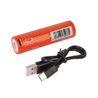 OrcaTorch Li-Ion 21700 USB-C Rechargeable 5000mah Battery
