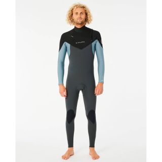 Rip Curl Mens Dawn Patrol Warmth 4/3 mm Chest Zip Steamer - Mineral Blue