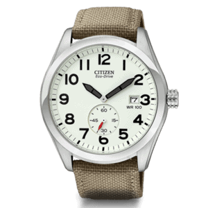 Citizen Mens Strap 100M Khaki Watch | BV1080-18A
