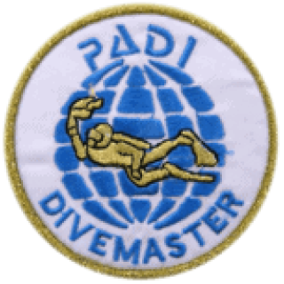 PADI Divemaster Cloth Badge / Emblem Round Style