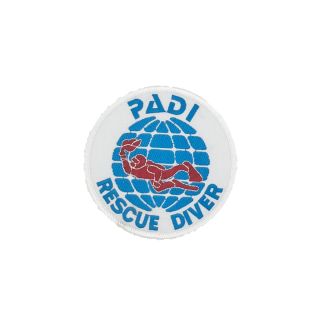 PADI Rescue Diver Cloth Badge / Emblem Round Style