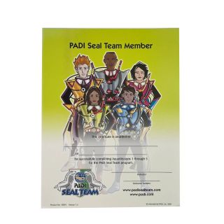 PADI Seal Team Certificate