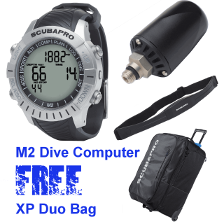 Scubapro M2 Dive Computer - FREE XP Duo Wheeled Bag Bundle