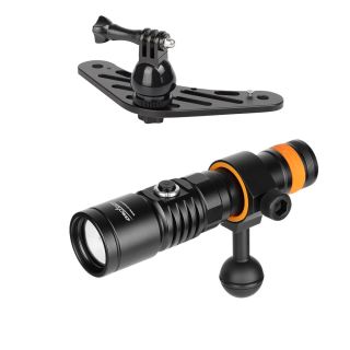 OrcaTorch D710V Video Light + ZJ17 Mini Base Bundle