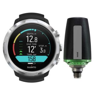 Suunto D5 Steel Dive Computer+ Tank Pod Bundle Black | White