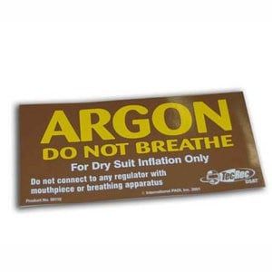 PADI Argon Cylinder Decal