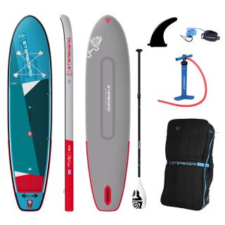 Starboard iGo Zen 11'2" Double Chamber iSUP Paddleboard Package + Lima Tufskin Paddle