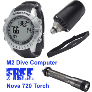 Scubapro M2 Dive Computer - FREE Nova 720 Torch Bundle