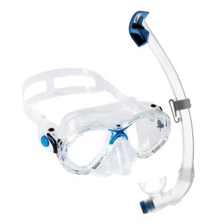 Cressi Marea Jr + Seal Dry- Kids Snorkel Combo Clear Skirt