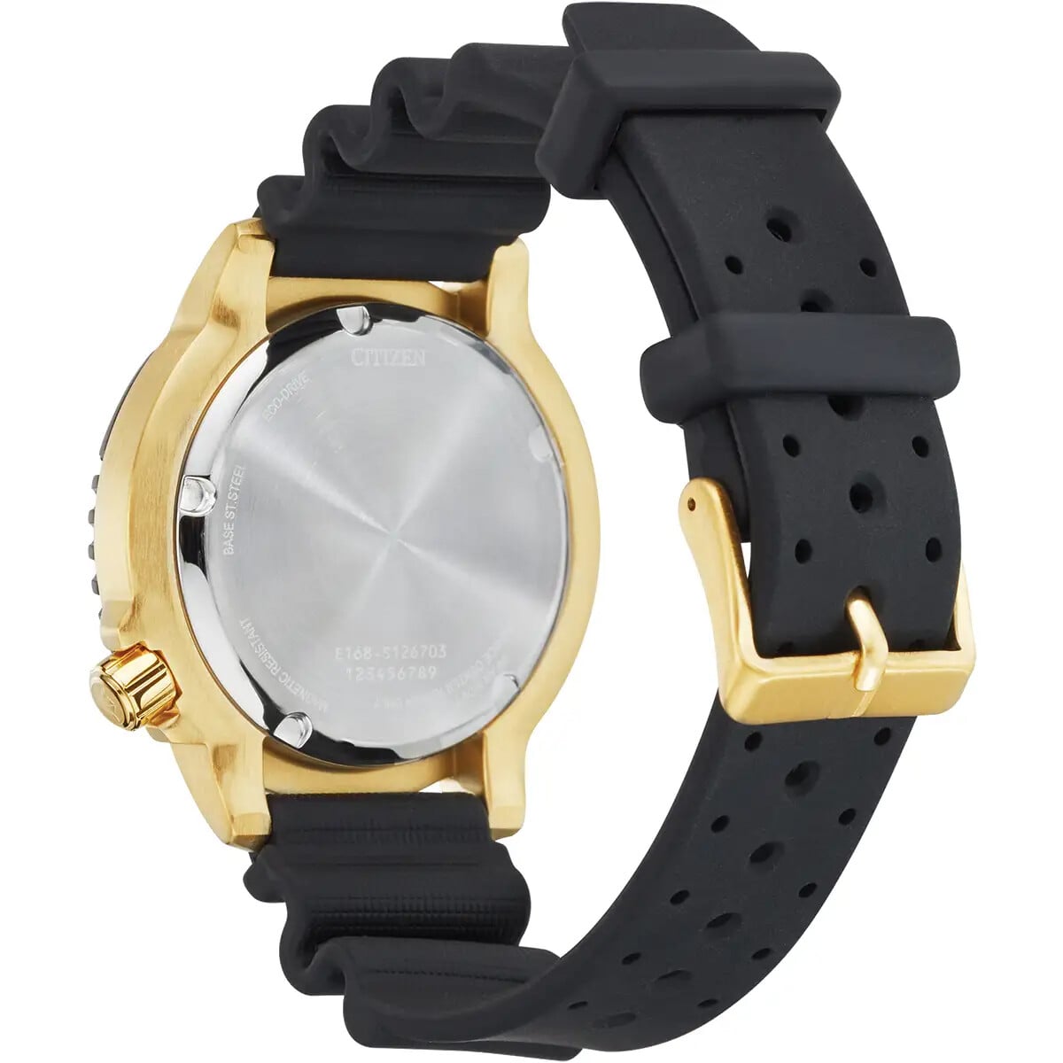 Citizen Black + Gold Tone Stainless Steel Divers Watch BN0152-06E
