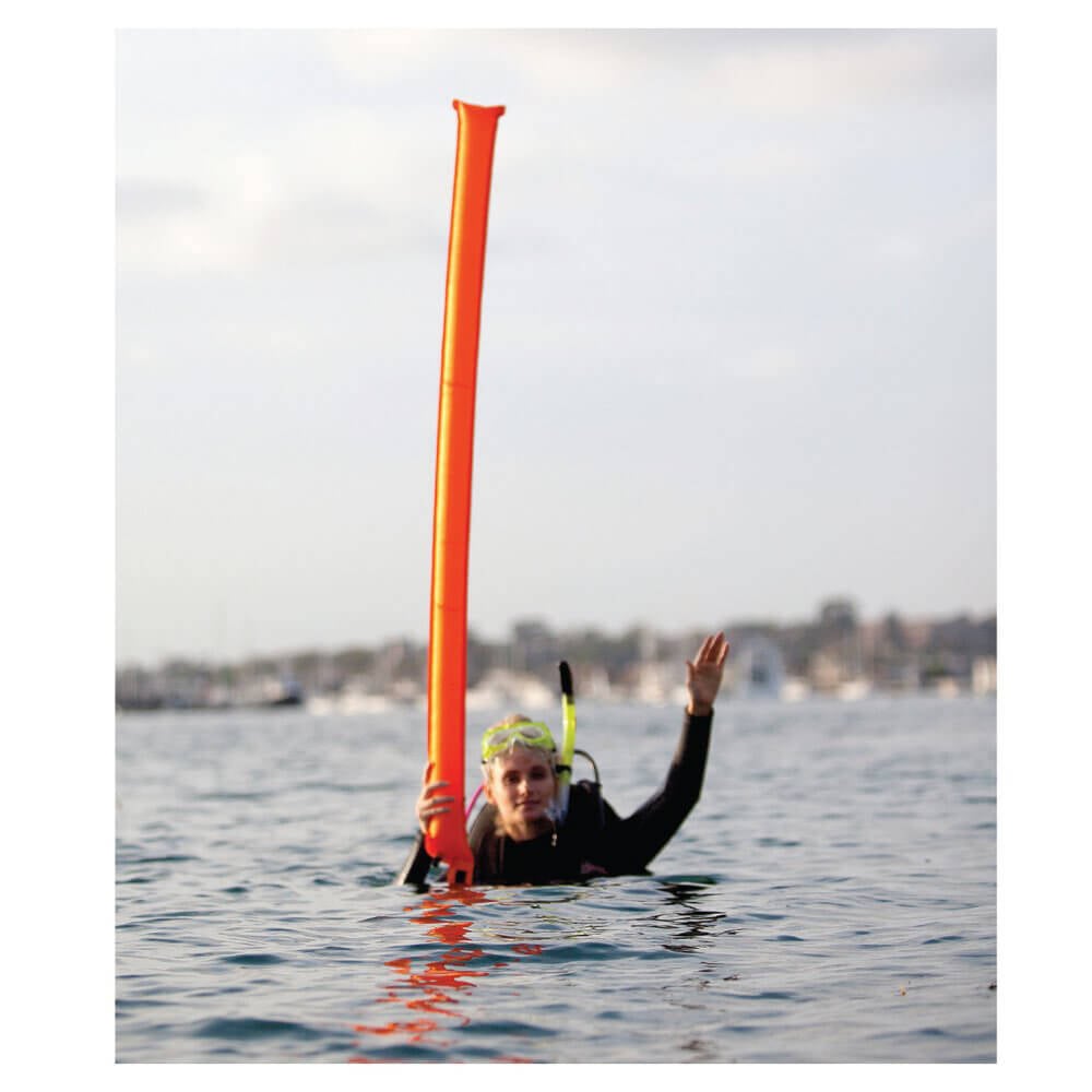 XS Scuba SMB - 1.8m Orange SMB With Oral Inflator