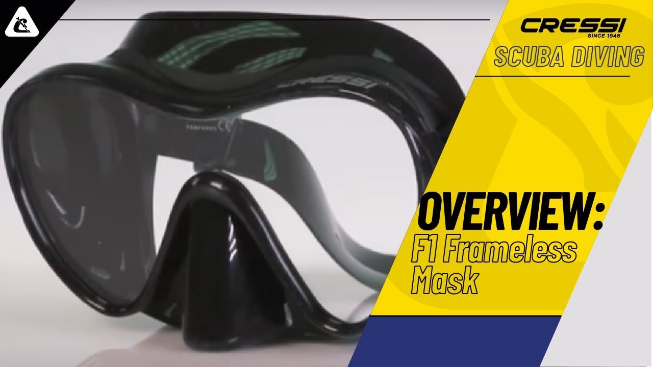 Cressi F1 Frameless Single Lens Diving Mask - All Colours