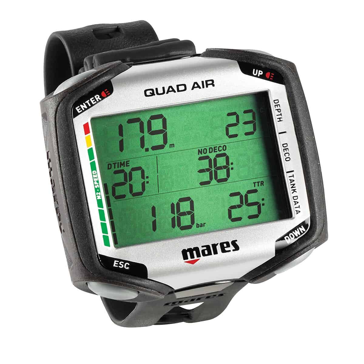 Mares Quad Air Dive Computer - Large Display + Air Integrated Mares Quad Air Dive Computer - Large Display + Air Integrated