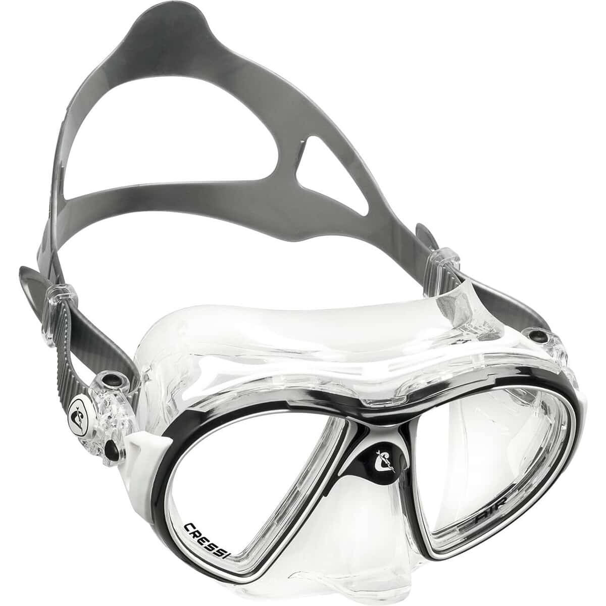 Cressi Air Crystal Dive Mask - Clear + Dark Skirt