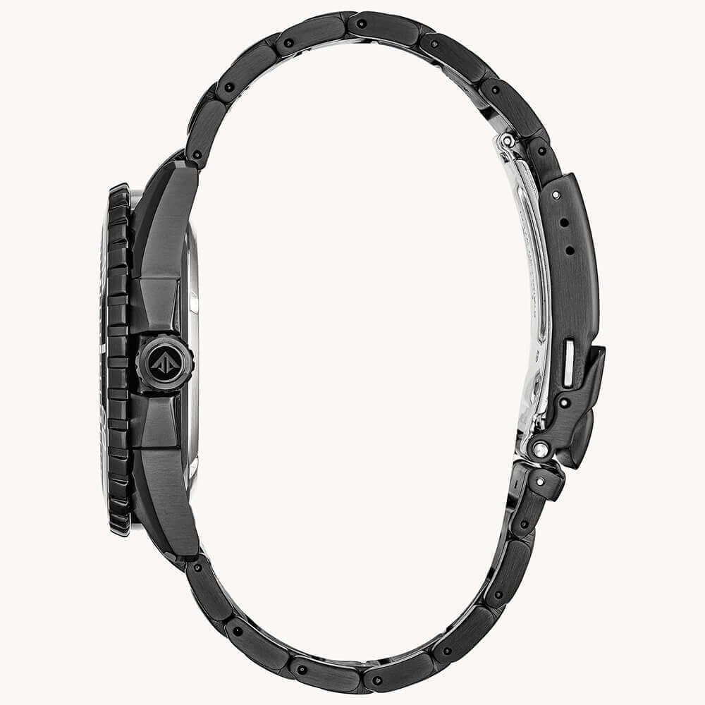 Citizen Mens Black Stainless Steel Divers Watch - BN0195-54E