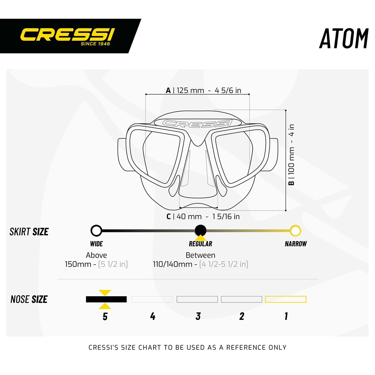 Cressi Atom Freediving Mask