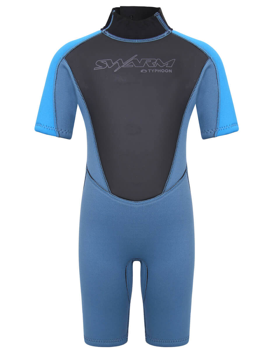 Typhoon Swarm Infants 3mm Shorty Wetsuit - Steel Blue / Blue Typhoon Swarm Infants 3mm Shorty Wetsuit - Steel Blue / Blue