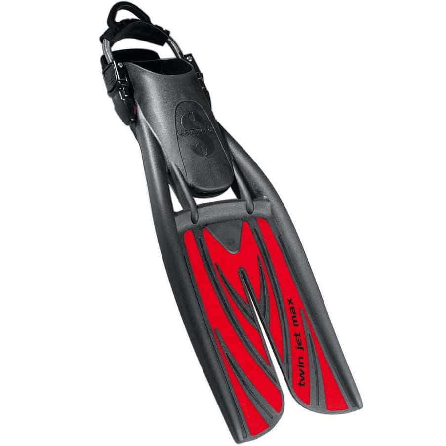 Scubapro Twin Jet Max Fins with Spring Straps - Red