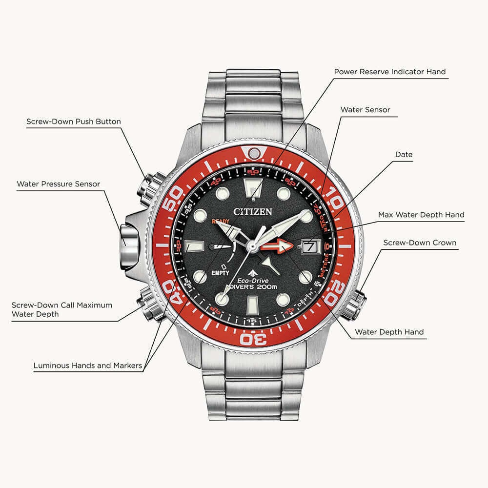 Citizen Stainless Steel Aqualand Divers Watch - BN2039-59E