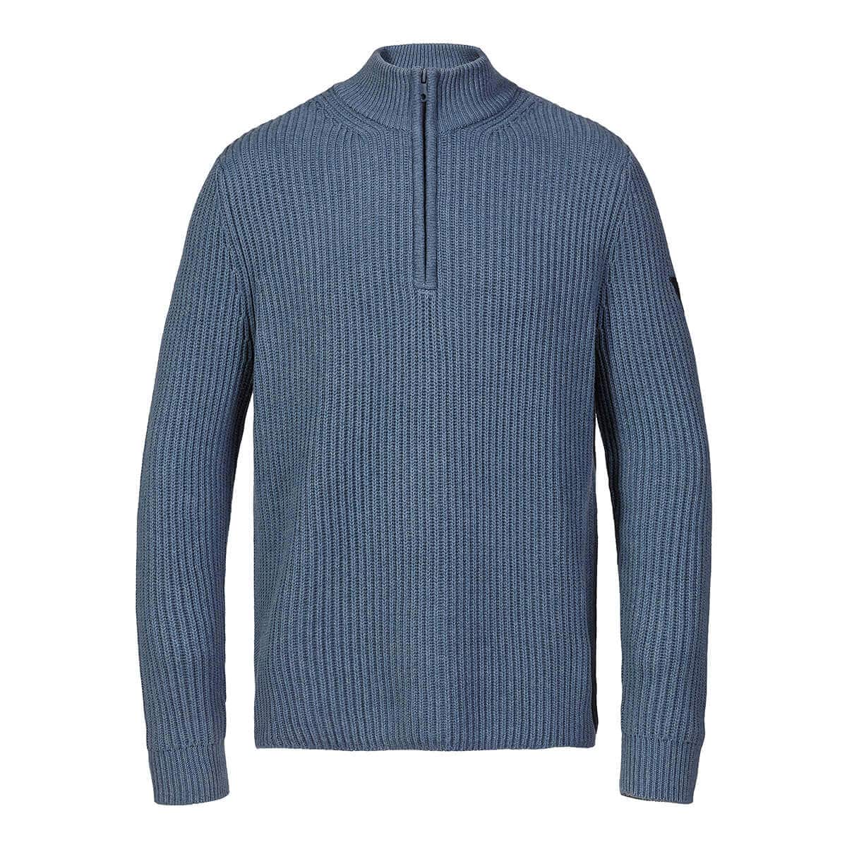 Musto Mens Marina 1/2 Zip Knit Sweater - Slate Blue Musto Mens Marina 1/2 Zip Knit Sweater - Slate Blue