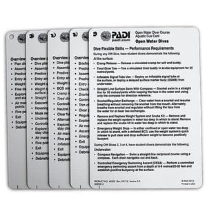 PADI Open Water Aquatic Cue Cards (5 Slates) PADI Open Water Aquatic Cue Cards (5 Slates)