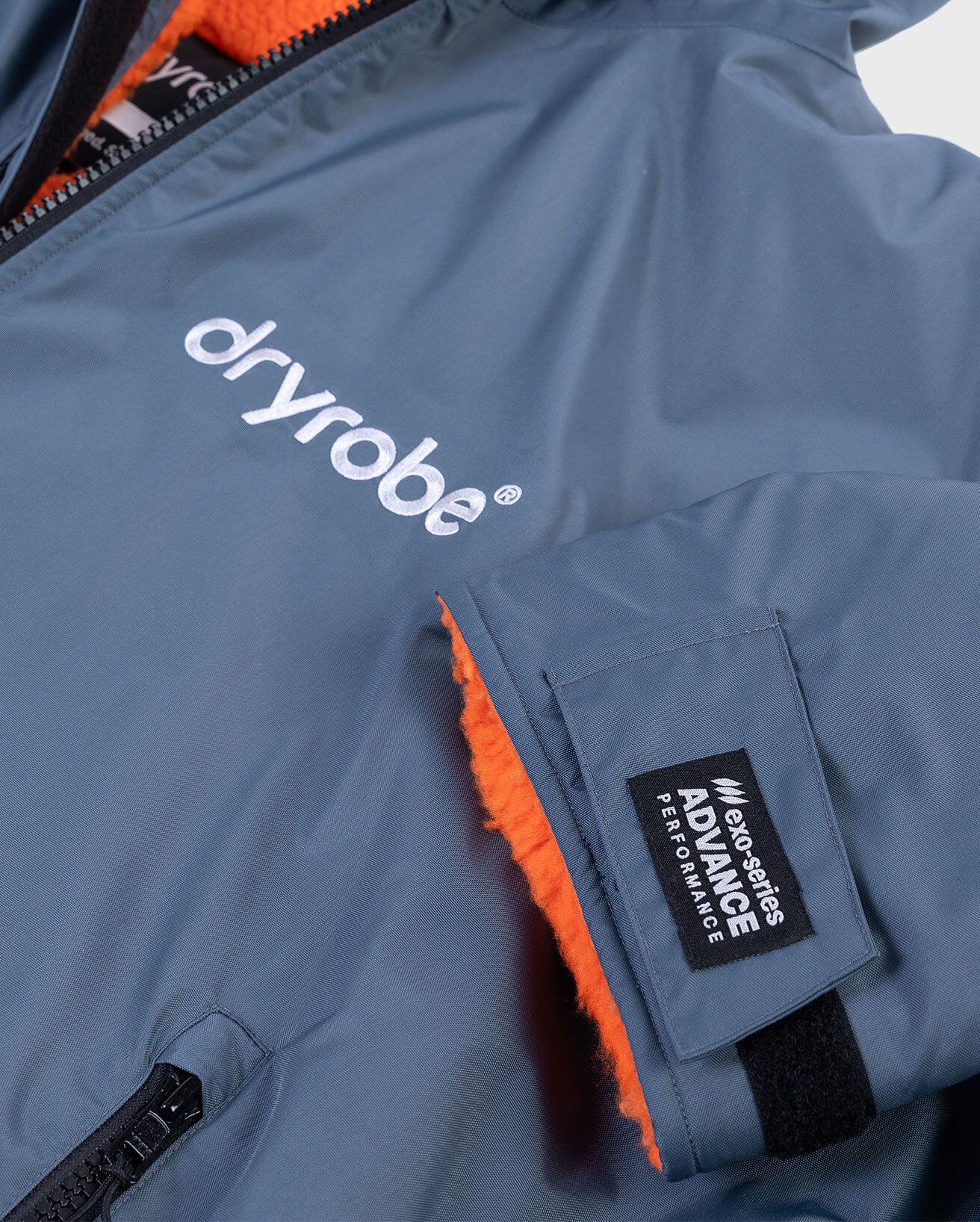 Dryrobe Advance Long Sleeve Changing Robe | Grey & Orange