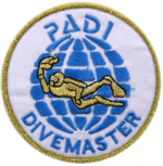 PADI Divemaster Cloth Badge / Emblem Round Style