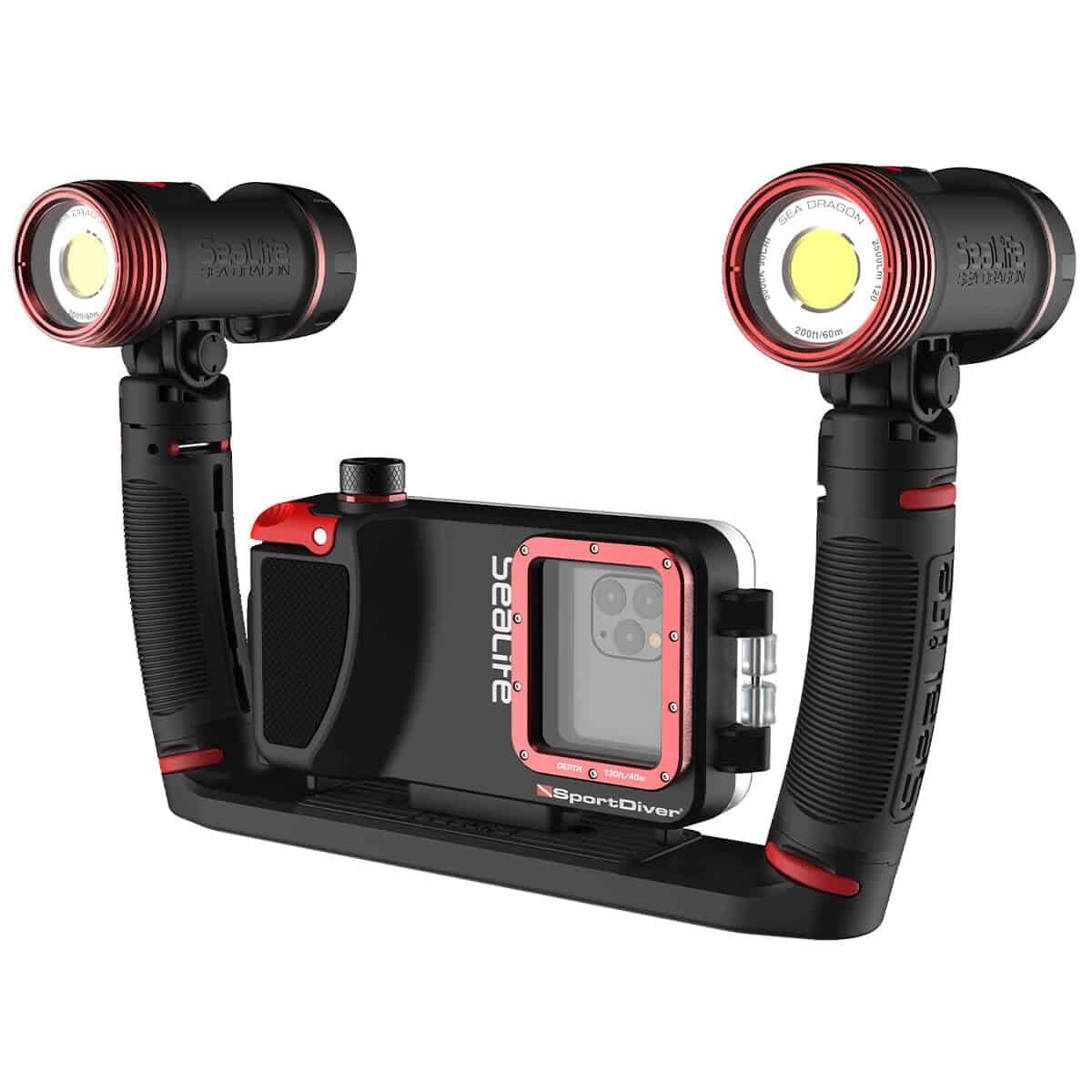 SeaLife Sea Dragon 2500F Photo + Video Dive Light With Tray + Grip SL671