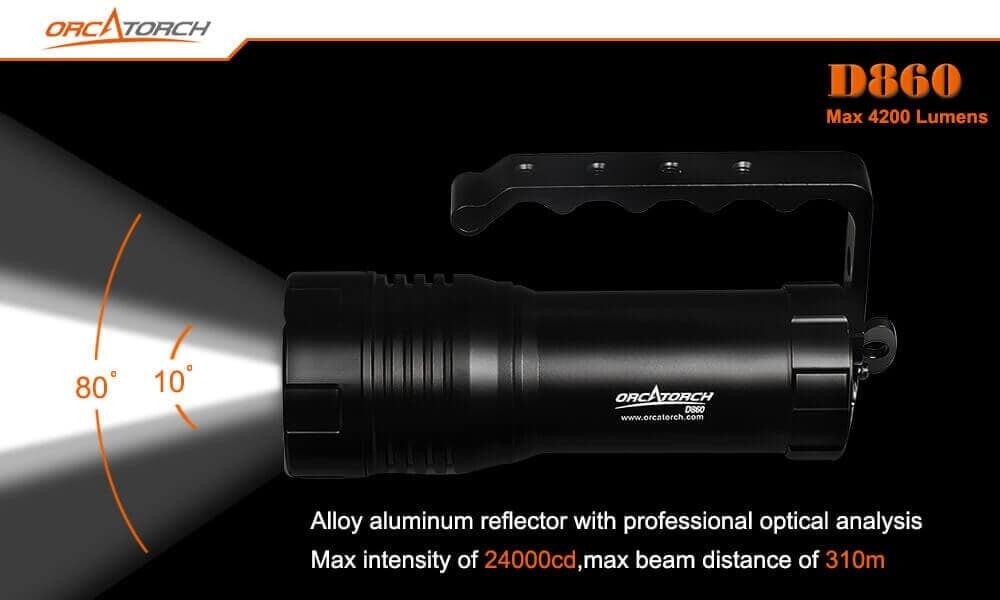 OrcaTorch D860 4200 Lumens Dive Torch