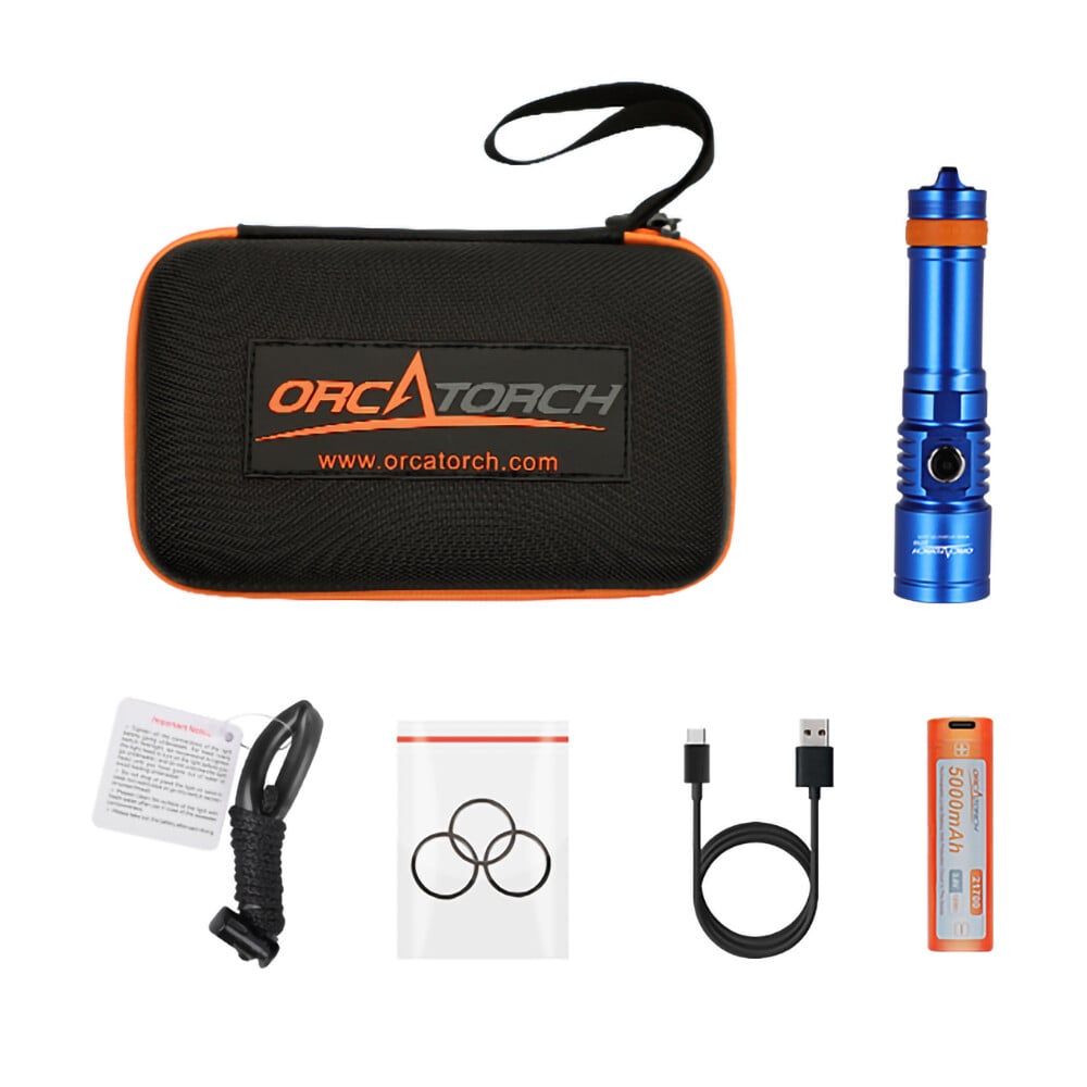 OrcaTorch D710 Dive Torch - 3000 Lumens Dive Torch