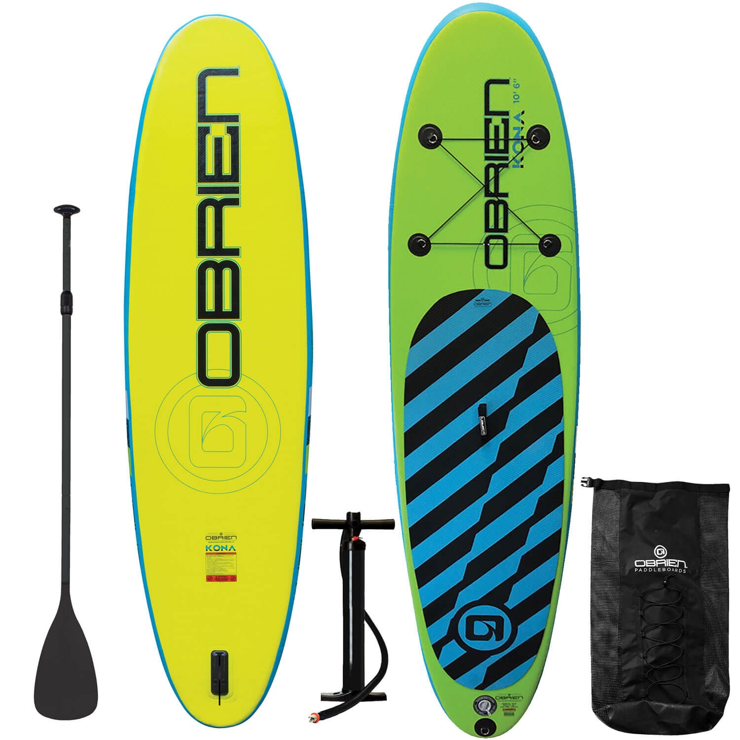 O'Brien Kona 10'6" SUP Bundle - Inflatable Kona Paddleboard Package
