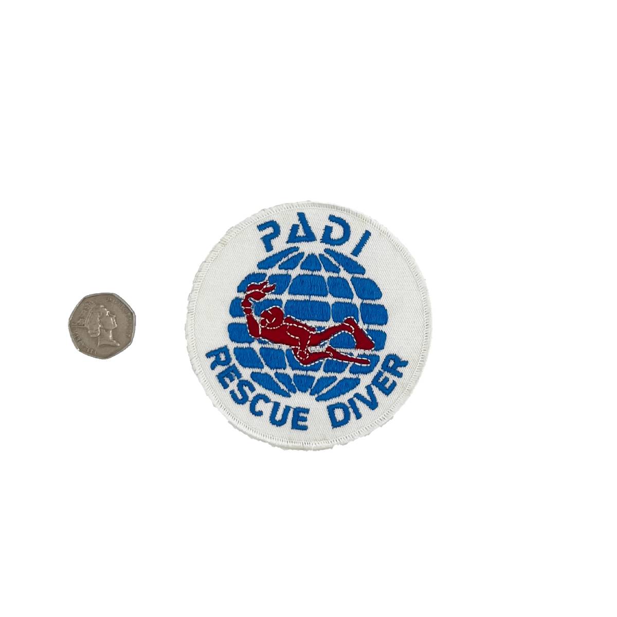 PADI Rescue Diver Cloth Badge / Emblem Round Style