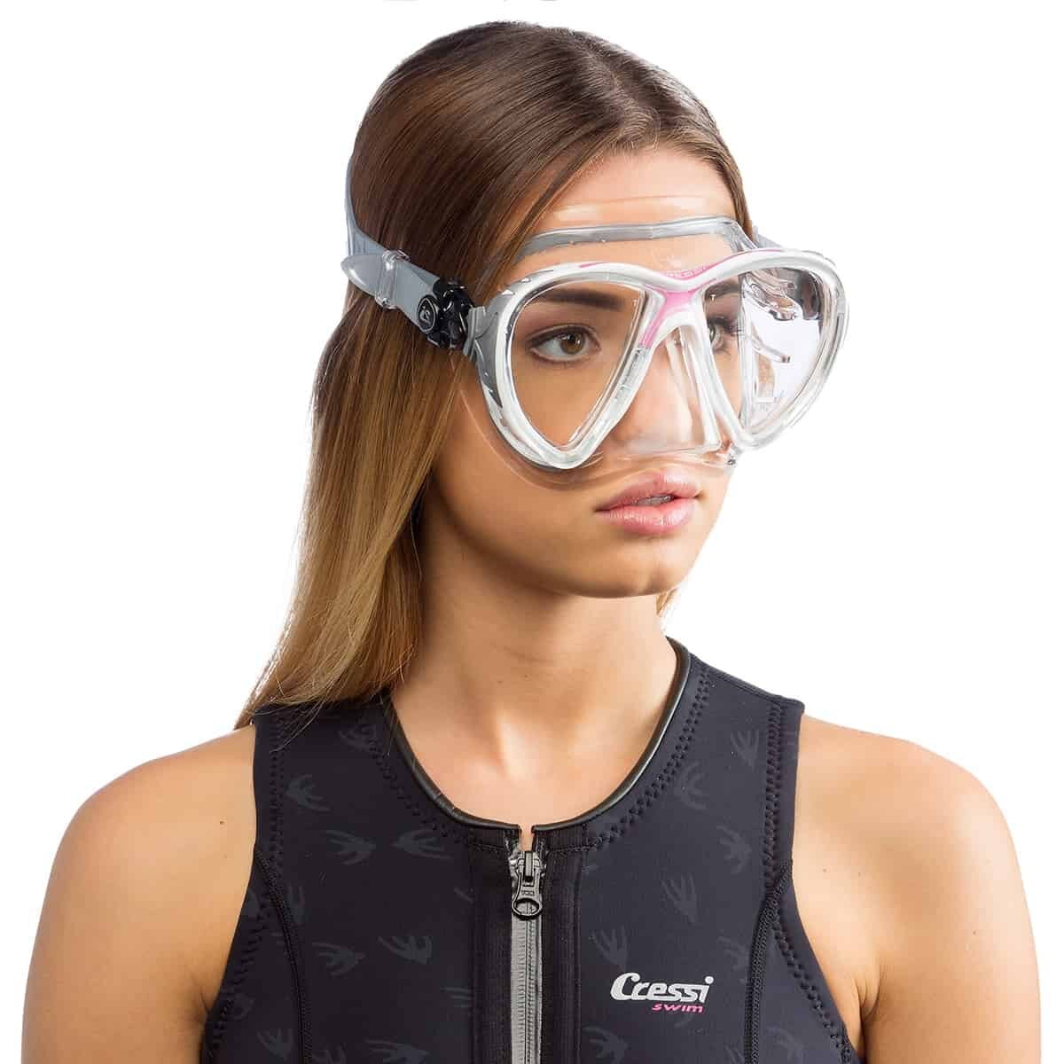 Cressi Big Eyes Evolution Crystal Mask + Fitted Prescription Lenses