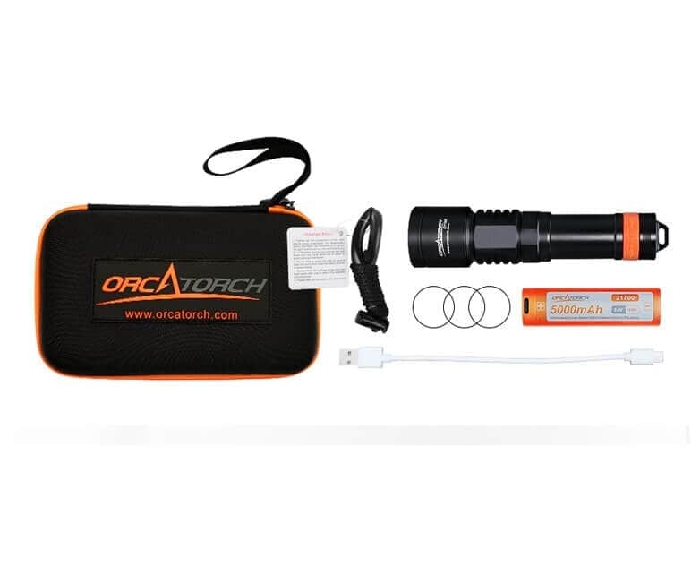 OrcaTorch D700 Dive Torch - 1700 Lumens Dive Torch