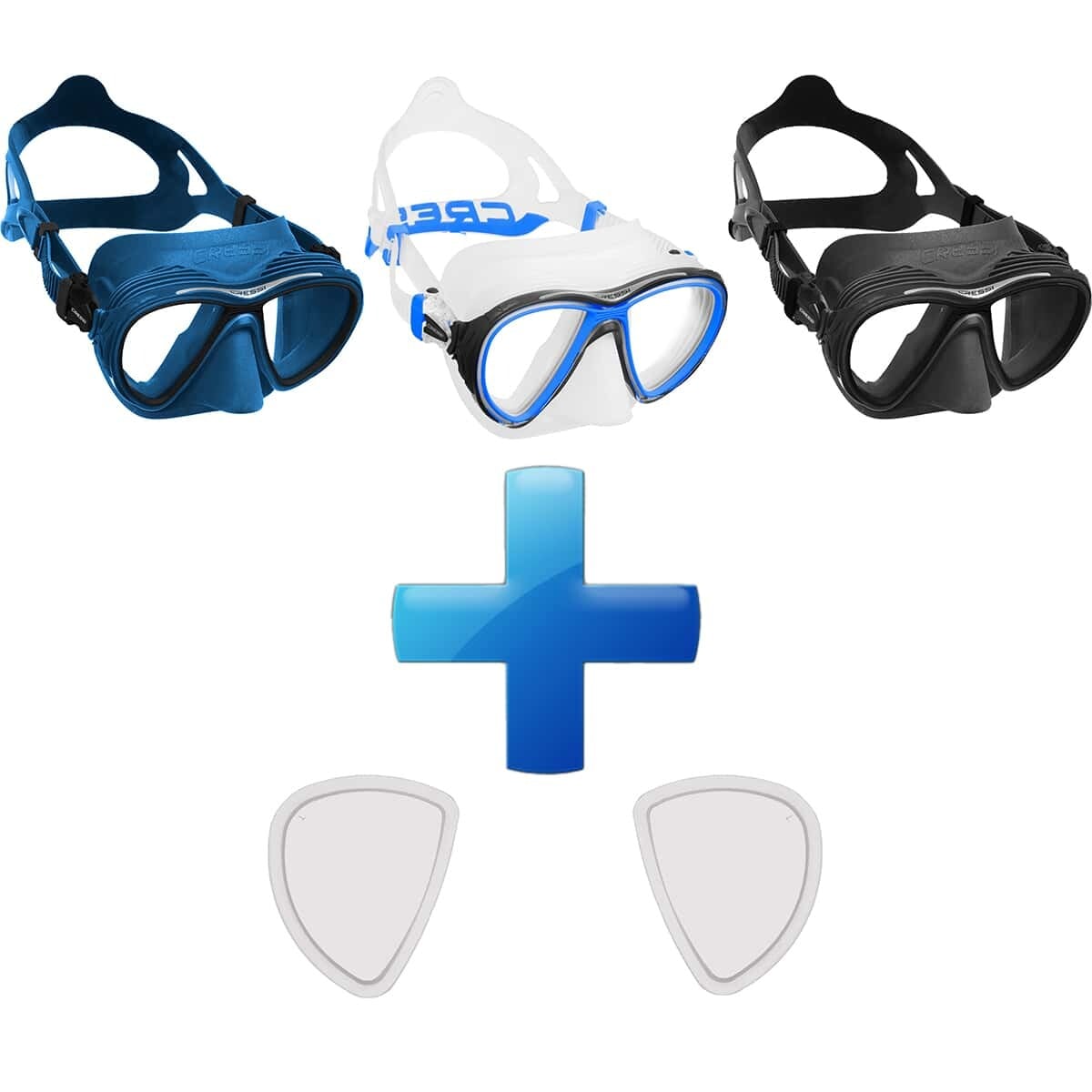 Cressi Quantum Dive Mask + Fitted Prescription Bi-Focal Lenses