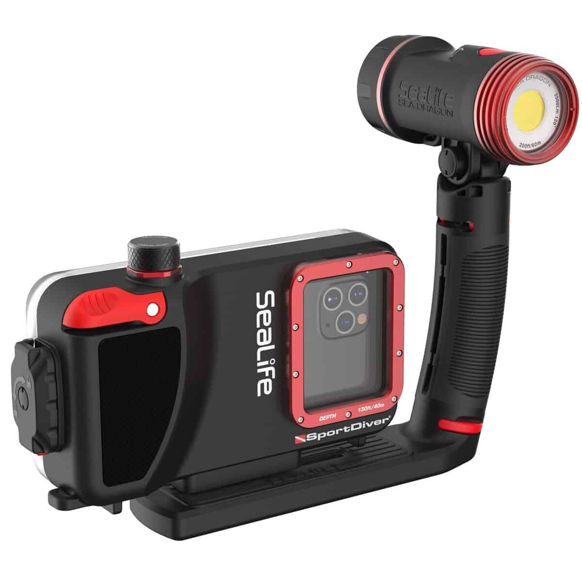 SeaLife Sea Dragon 2500F Photo + Video Dive Light With Tray + Grip SL671