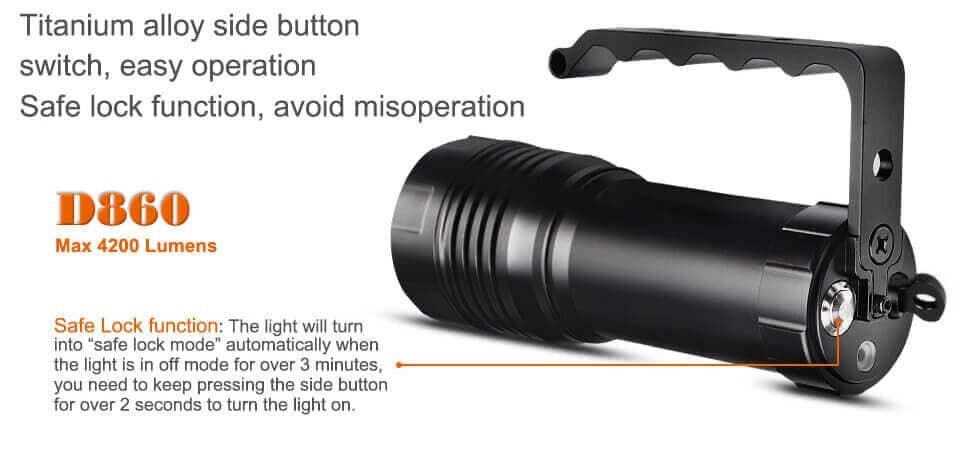 OrcaTorch D860 4200 Lumens Dive Torch