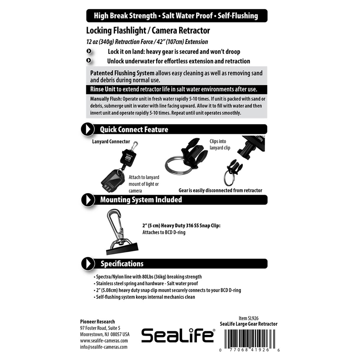 SeaLife Large Gear Retractor #SL926 SeaLife Large Gear Retractor #SL926