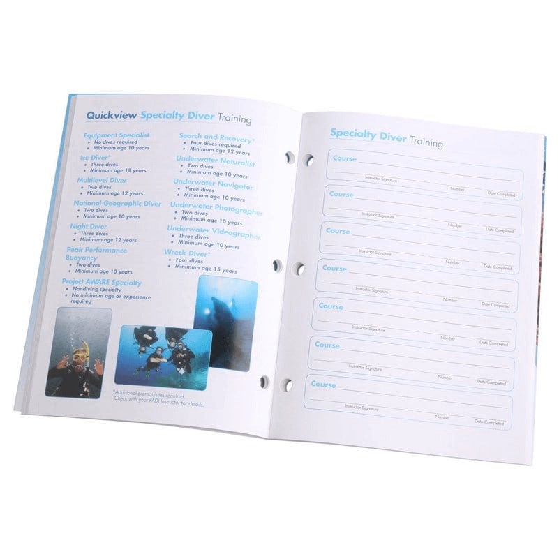 PADI Diver's Log Book - With Training Record PADI Diver's Log Book - With Training Record