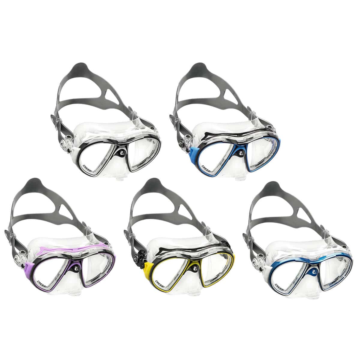 Cressi Air Crystal Dive Mask - Clear + Dark Skirt