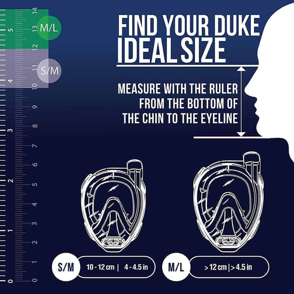 Cressi Duke Full Face Snorkelling Mask + Bonete Fins Cressi Duke Full Face Snorkelling Mask + Bonete Fins