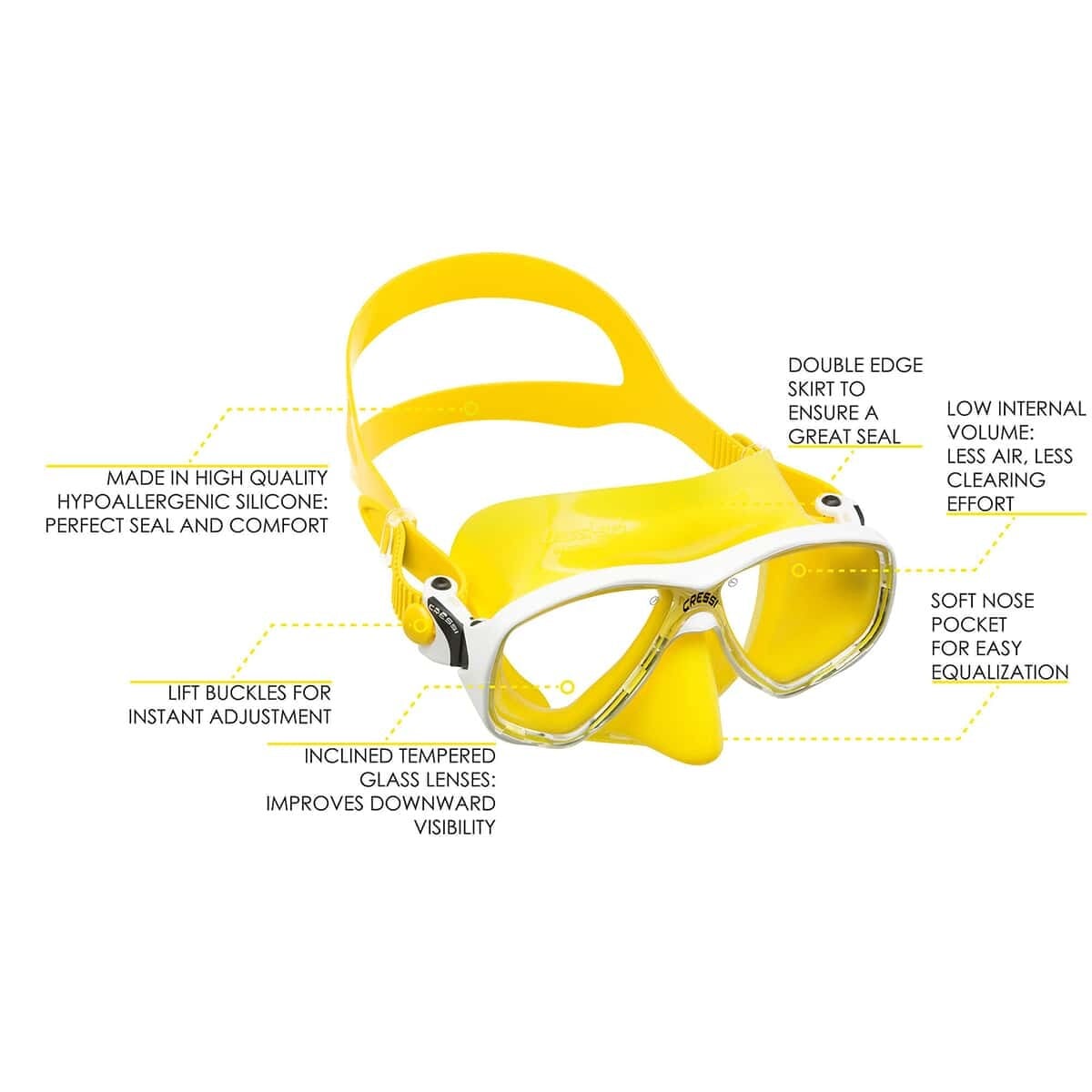 Cressi Marea Jr + Top - Kids Snorkel Combo Solid Colours Cressi Marea Jr + Top - Kids Snorkel Combo Solid Colours