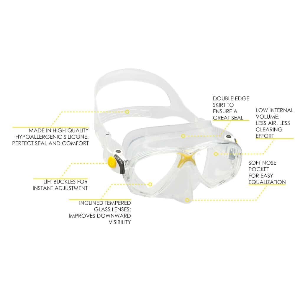 Cressi Marea Jr + Top - Kids Snorkel Combo Clear Skirt Cressi Marea Jr + Top - Kids Snorkel Combo Clear Skirt