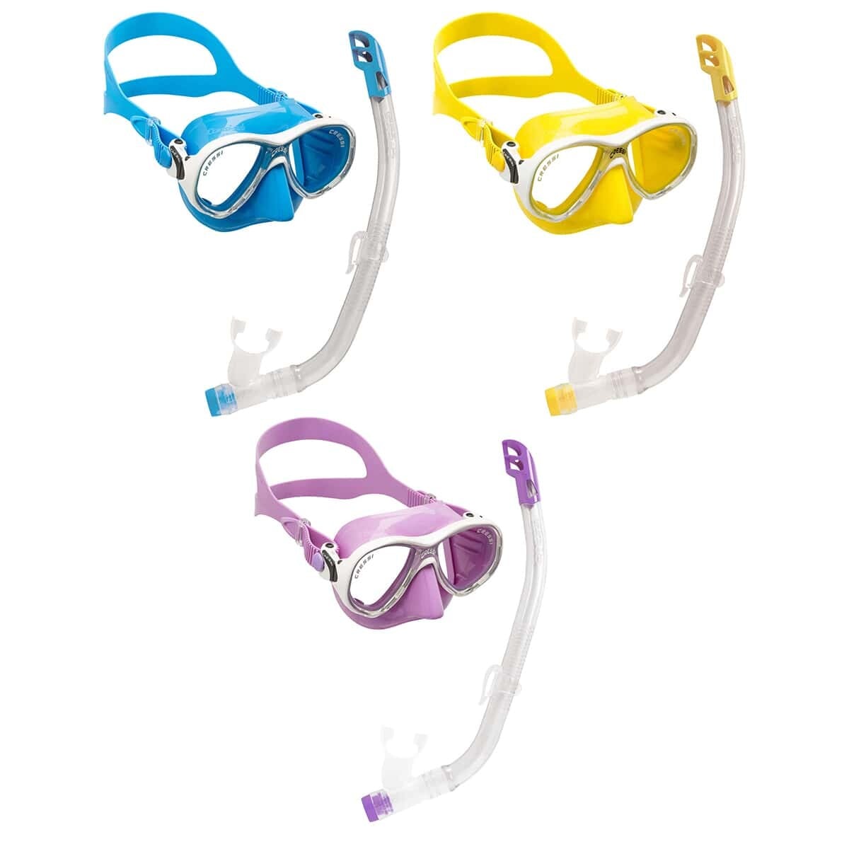 Cressi Marea Jr + Top - Kids Snorkel Combo Solid Colours Cressi Marea Jr + Top - Kids Snorkel Combo Solid Colours