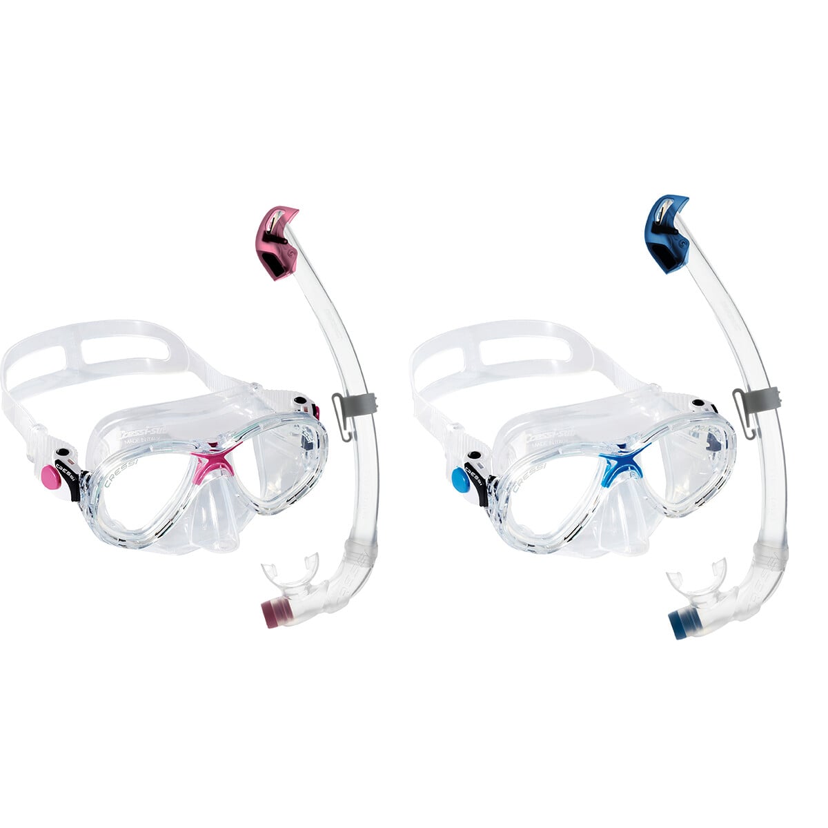 Cressi Marea Jr + Seal Dry- Kids Snorkel Combo Clear Skirt