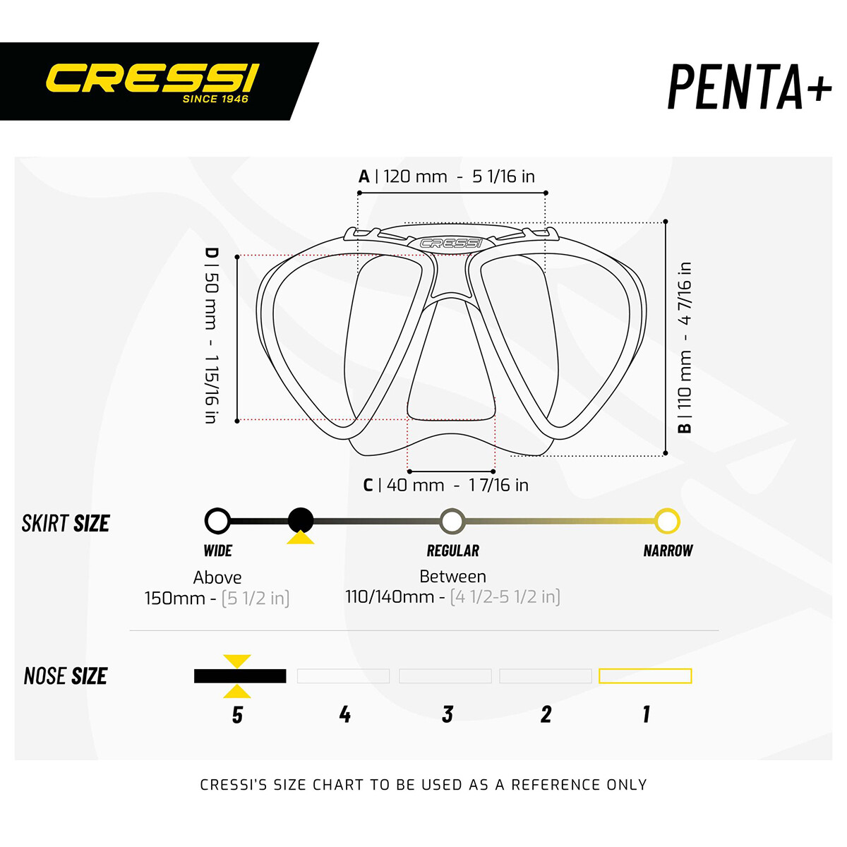 Cressi Penta + Mask - With Side Windows Cressi Penta + Mask - With Side Windows