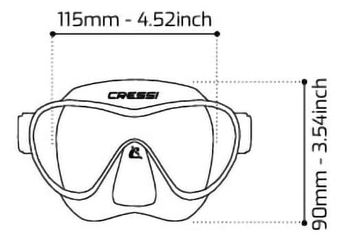 Cressi ZS1 Frameless, Small Single Lens Dive Mask