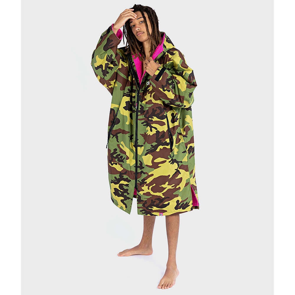 Dryrobe Advance Long Sleeve Changing Robe - Camouflage Outer