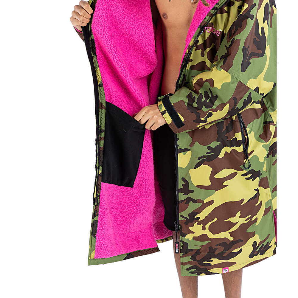 Dryrobe Advance Long Sleeve Changing Robe - Camouflage Outer